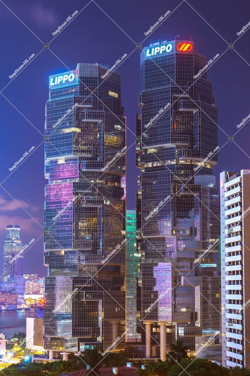 Lippo Center at night, Admiralty