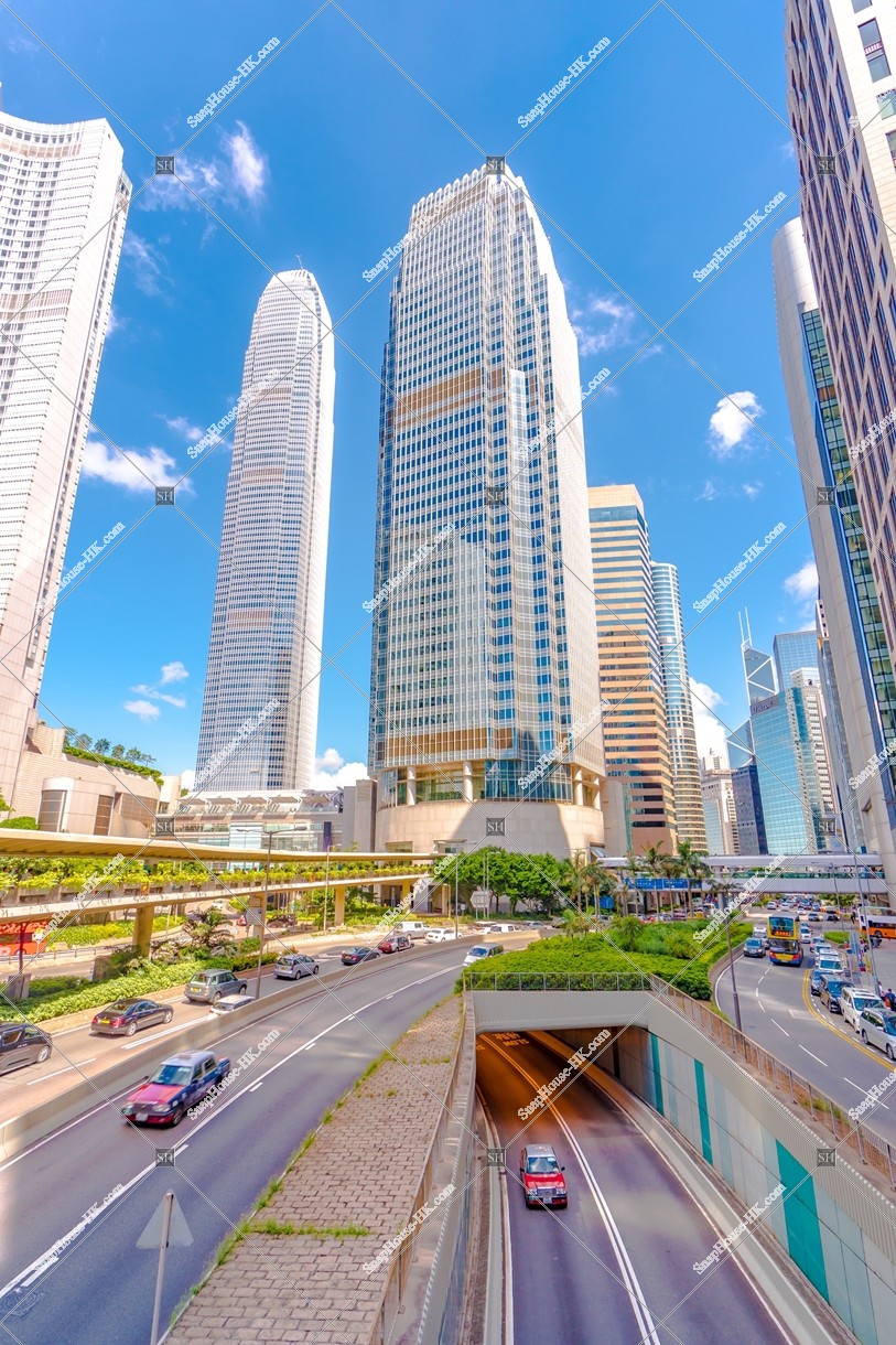 View of the high-rise buildings at Connaught Road Central, Central, No.1