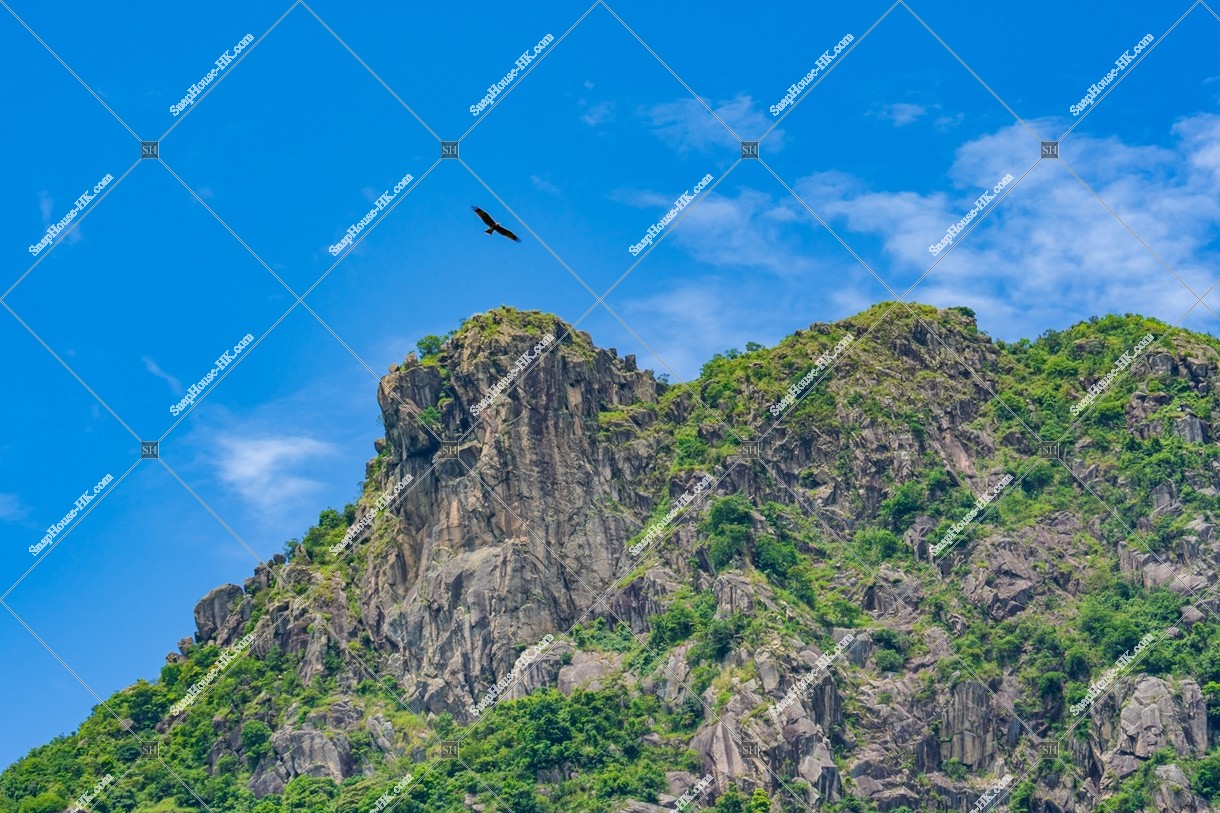 Lion Lock mountain with blue sky, No.1