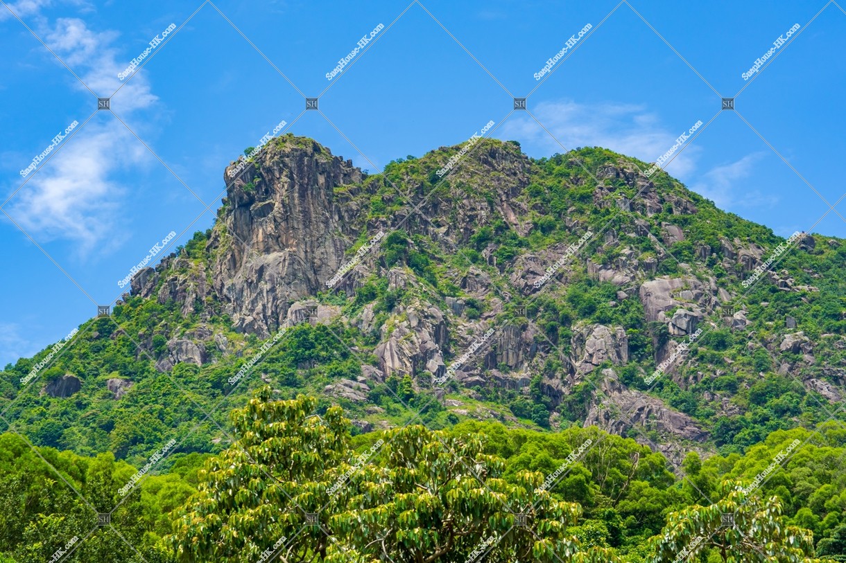 Lion Lock mountain with blue sky, No.2
