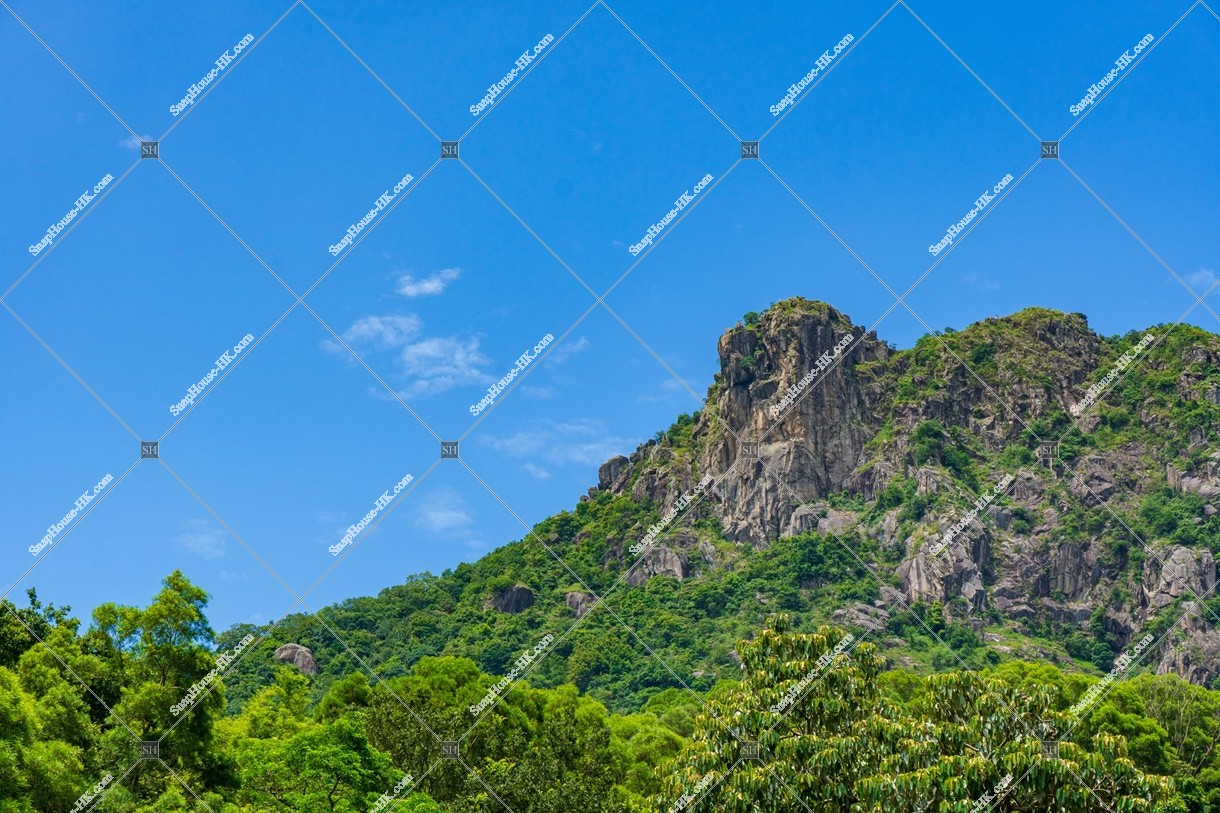 Lion Lock mountain with blue sky, No.4