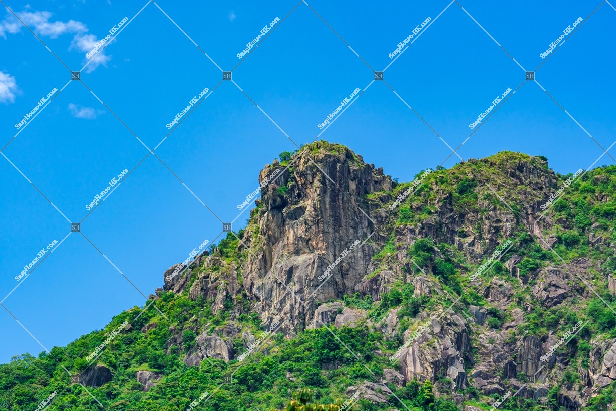 Lion Lock mountain with blue sky, No.6