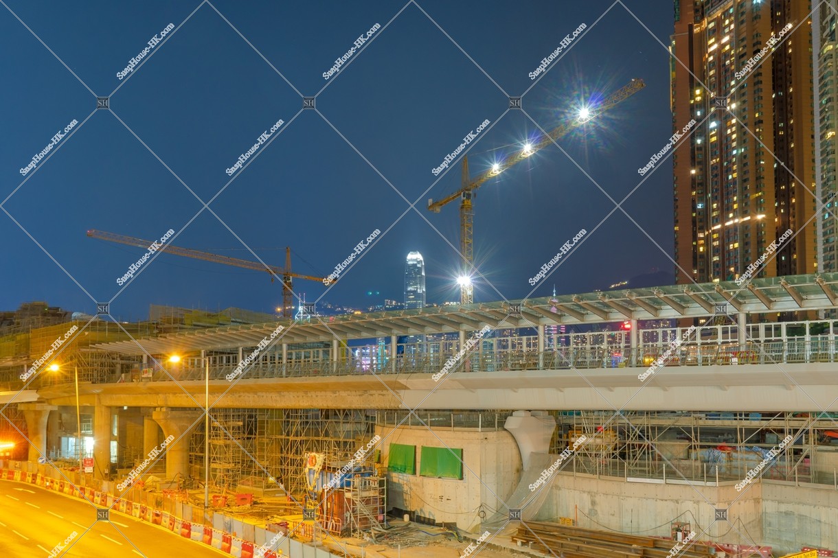 West Kowloon Station under contruction at night, No.6