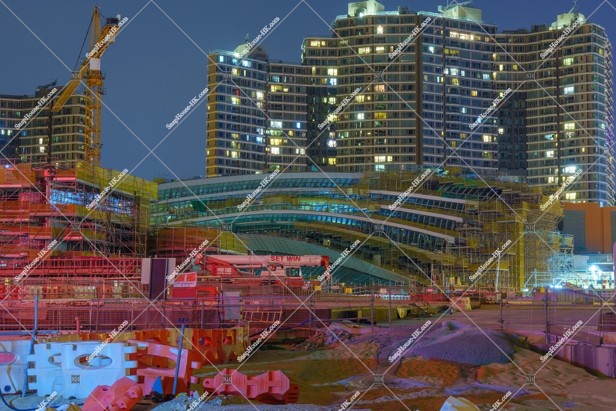 West Kowloon Station under contruction at night, No.9