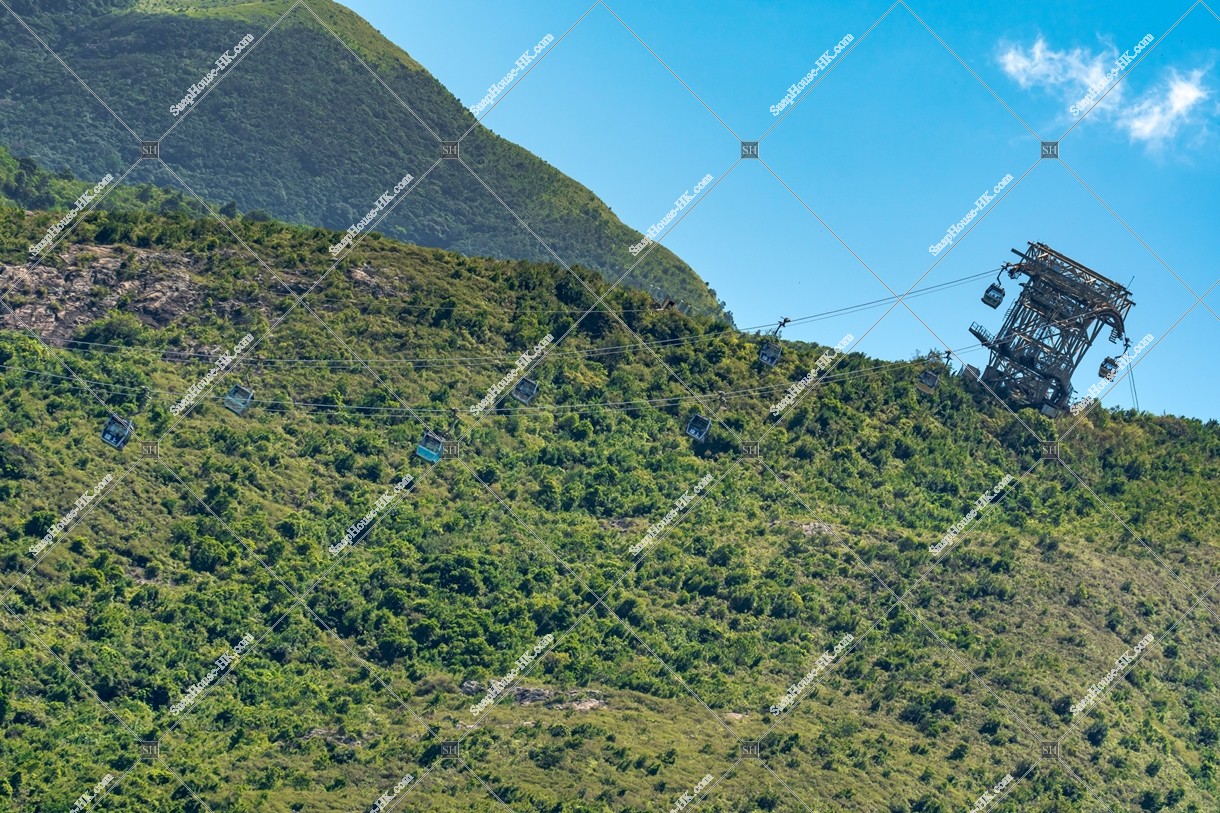 View of Lantau Peak and Ngong Ping 360 at Lantau Island, No.6