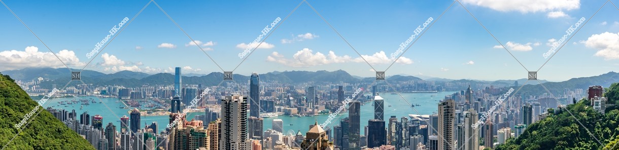 Panoramatic view of Hong Kong from The Peak, No.4