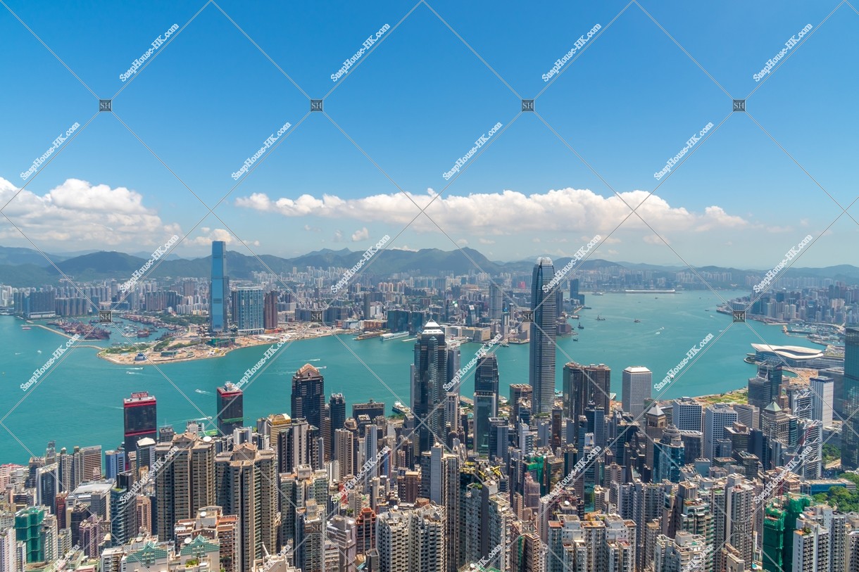 Skyline Hong Kong city, view from The Peak, No.3