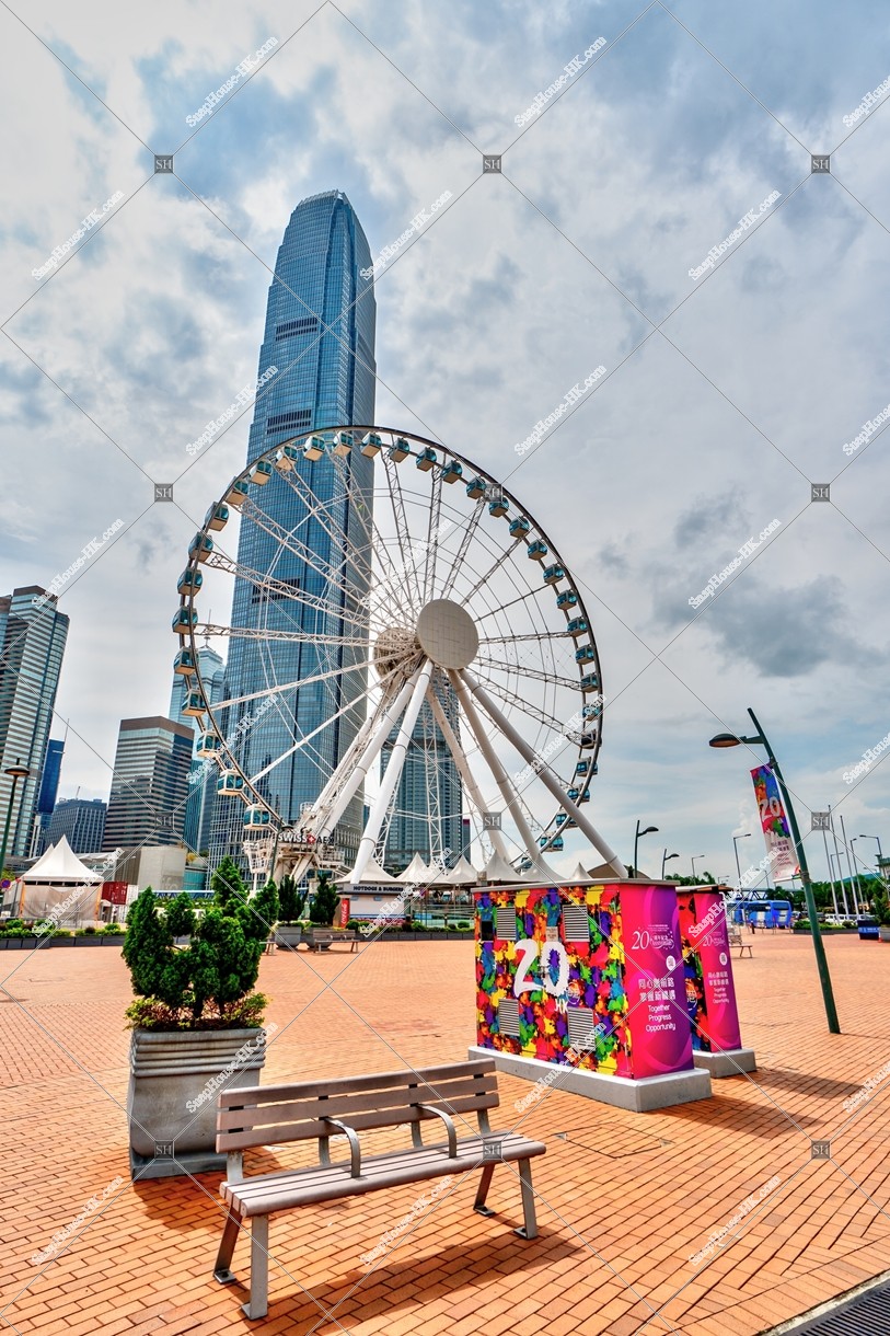 View of The Hong Kong Observation Wheel and ifc2, Central, No.4