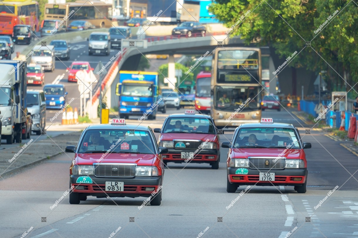 There are three taxis 