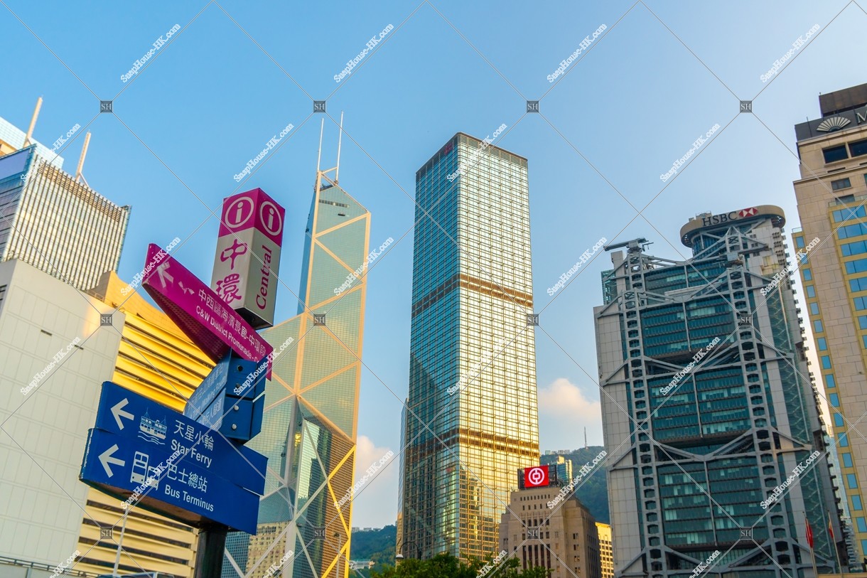 Cityscape of Centrali with Signboard, No.4