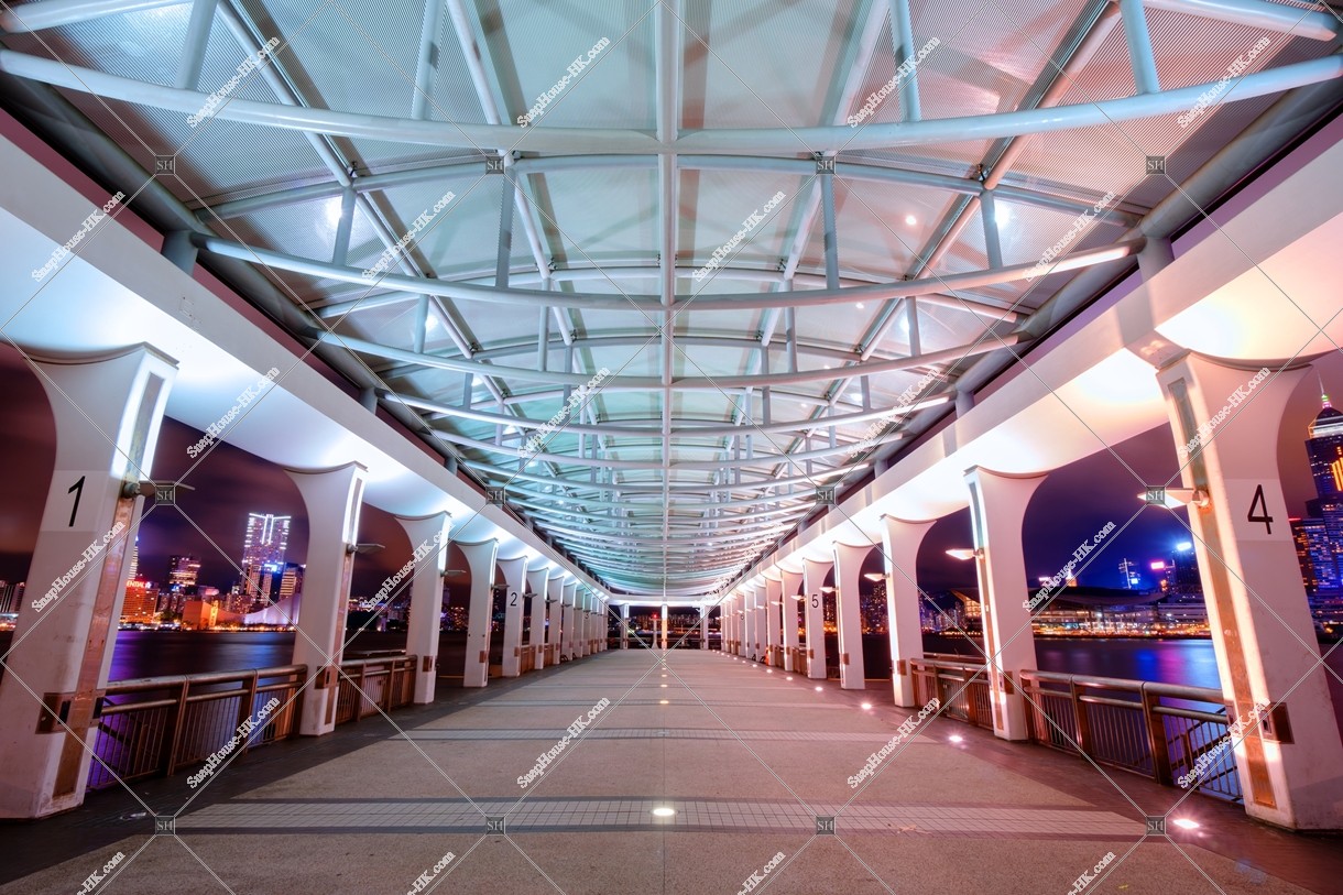 Central Ferry Piers at night, No.2