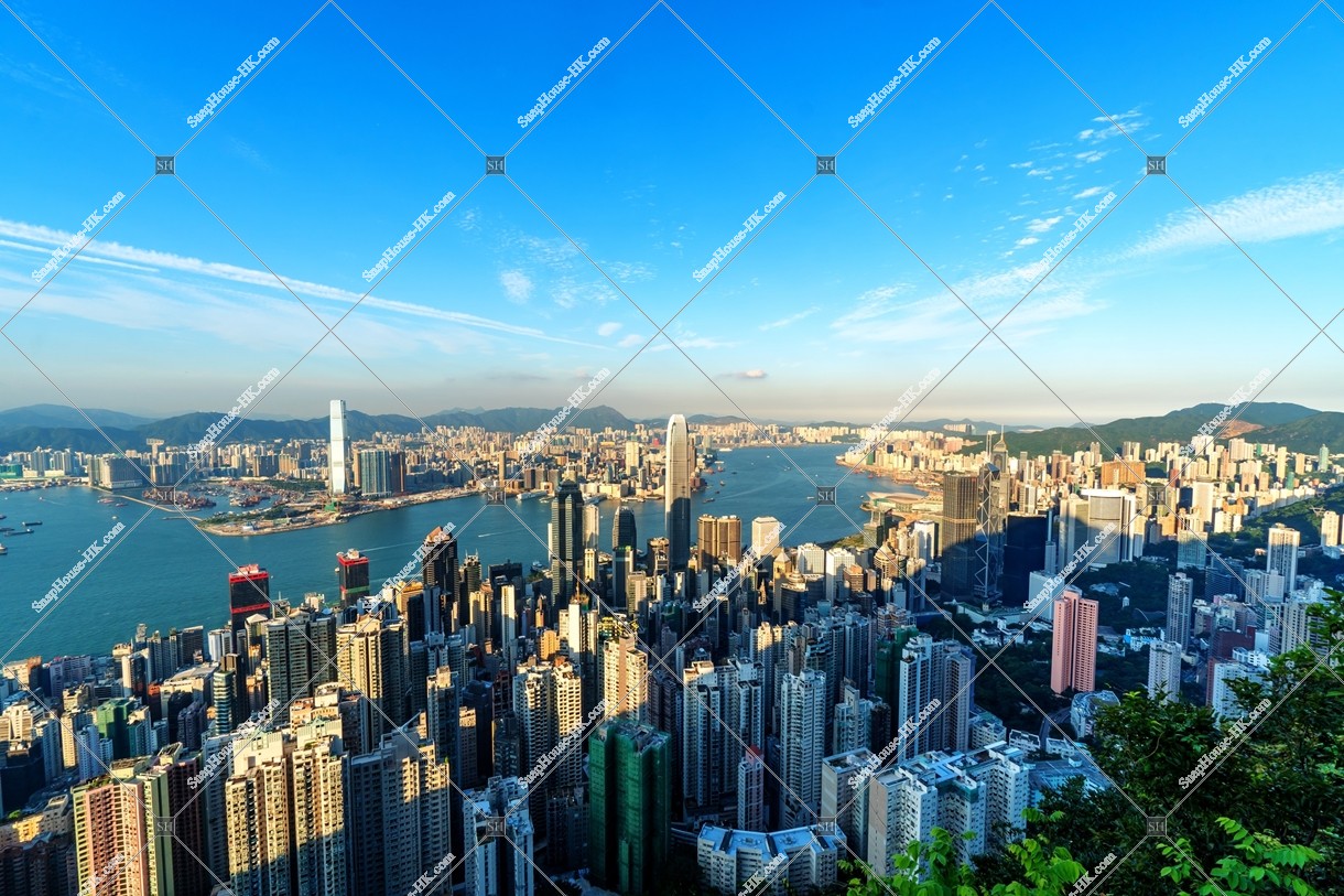 Skyline Hong Kong city, view from The Peak, No.5