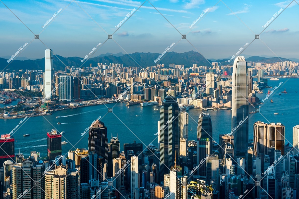 Skyline Hong Kong city, view from The Peak, No.8