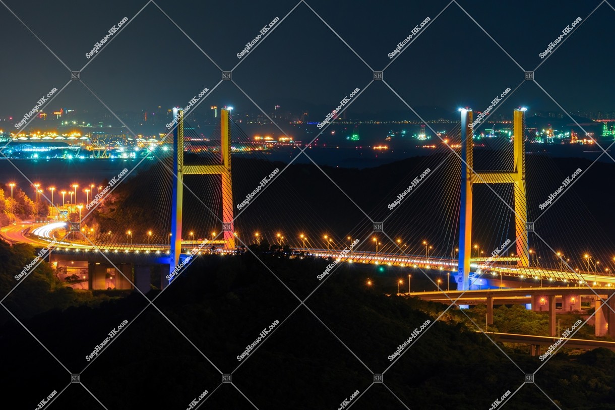 Tsing Ma Bridge at night, No.3