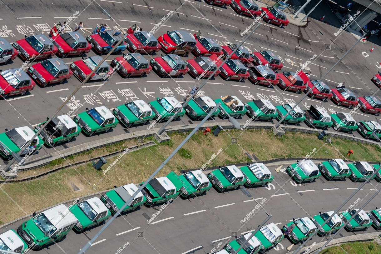 Urban taxis and New Territories taxis at Terminal 1, Hong Kong International Airport, No.2