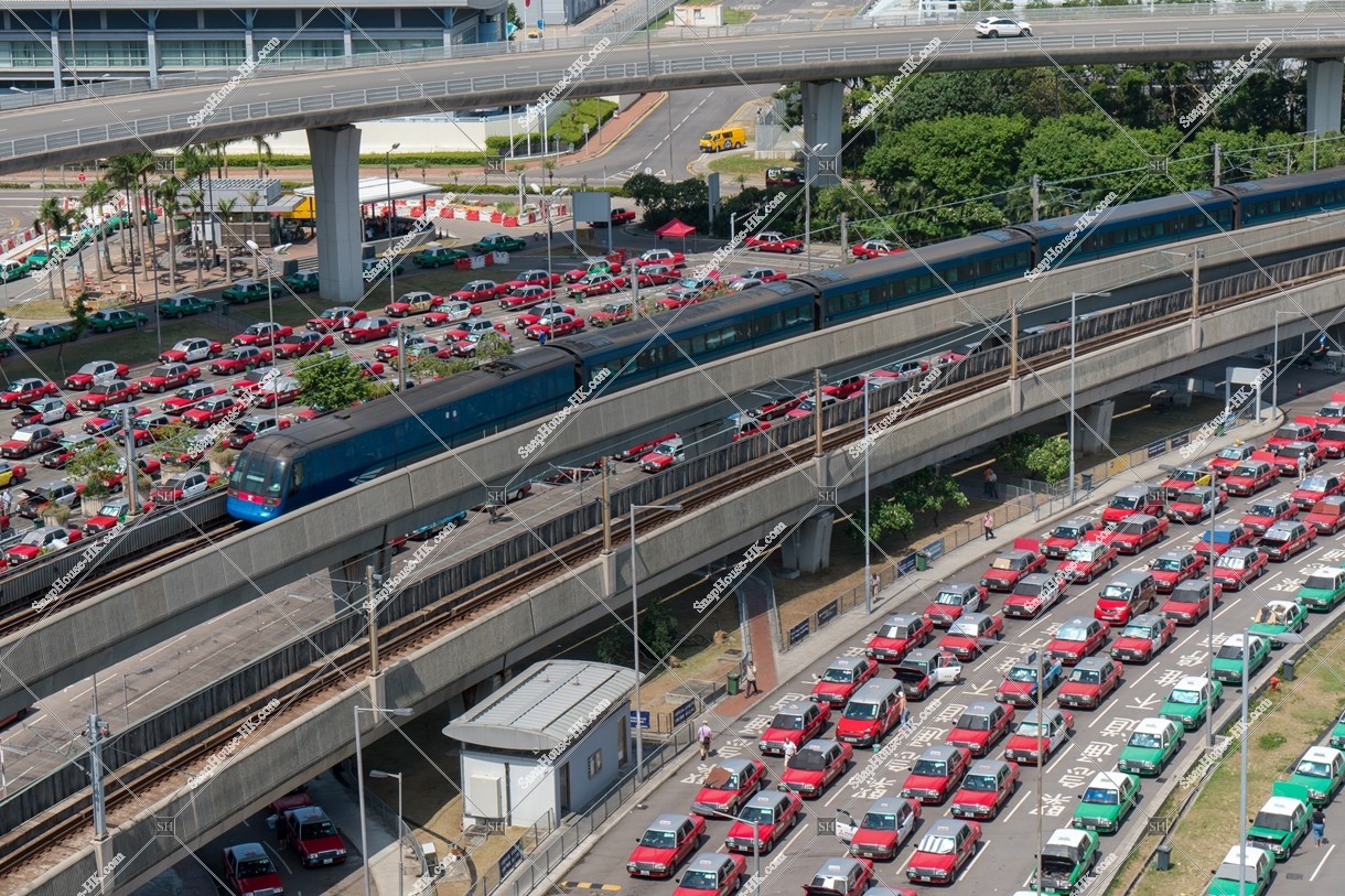 Urban taxis and New Territories taxis at Terminal 1, Hong Kong International Airport, No.3