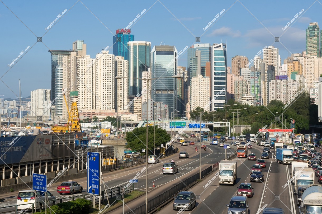 View of Vehicle driving to Victoria Park Road and the buildings at North Point No.2