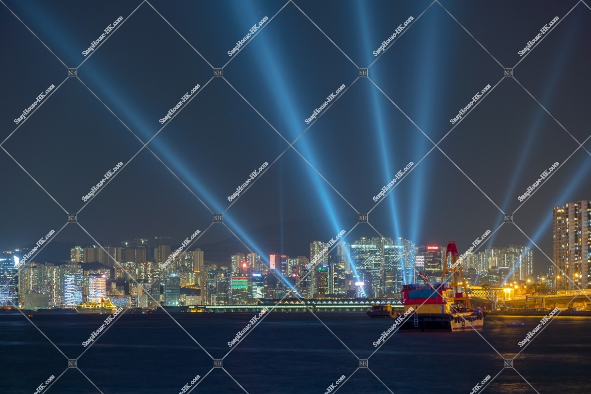 Symphony of Lights and the light of Kai Tak Cruise Terminal