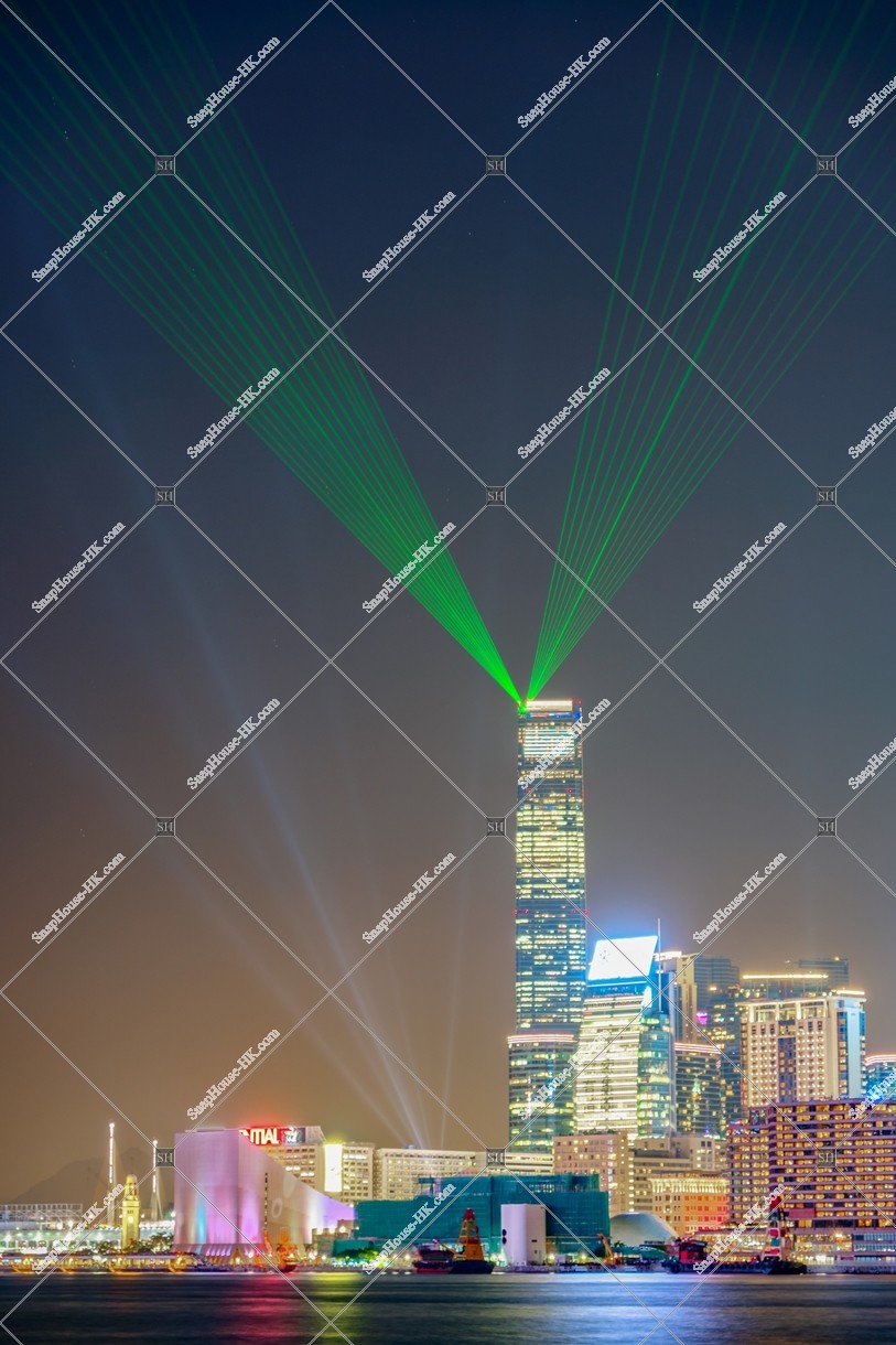 Symphony of Lights The state of the laser show of Kowloon Peninsula