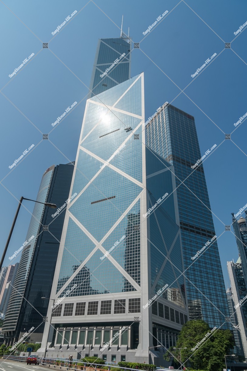 View at Bank of China Building from top to down