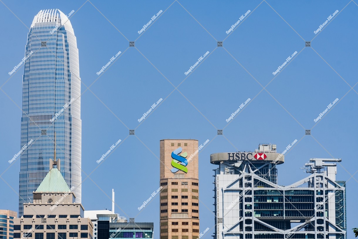 Ifc 2, Standard Chartered Bank Building and the high-rise buildings of HSBC Main Building