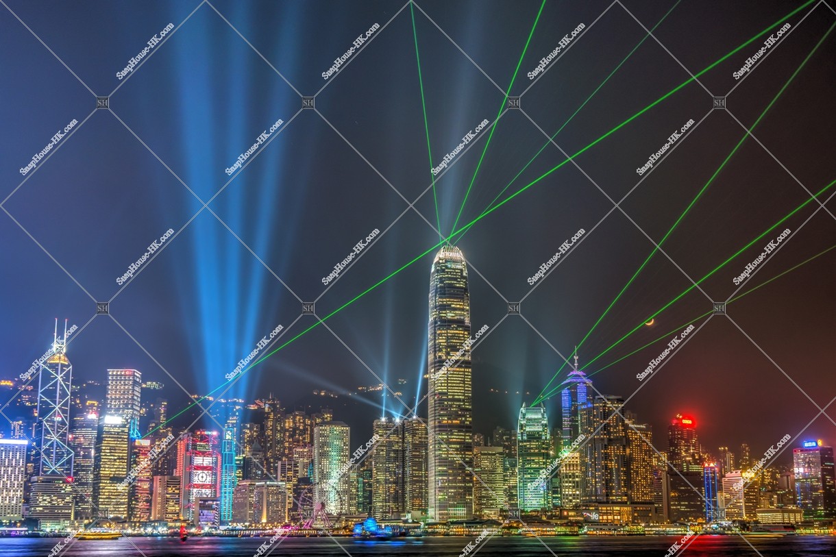 Symphony of Lights, Laser show in the Central area, Three Laser [Landscape] 