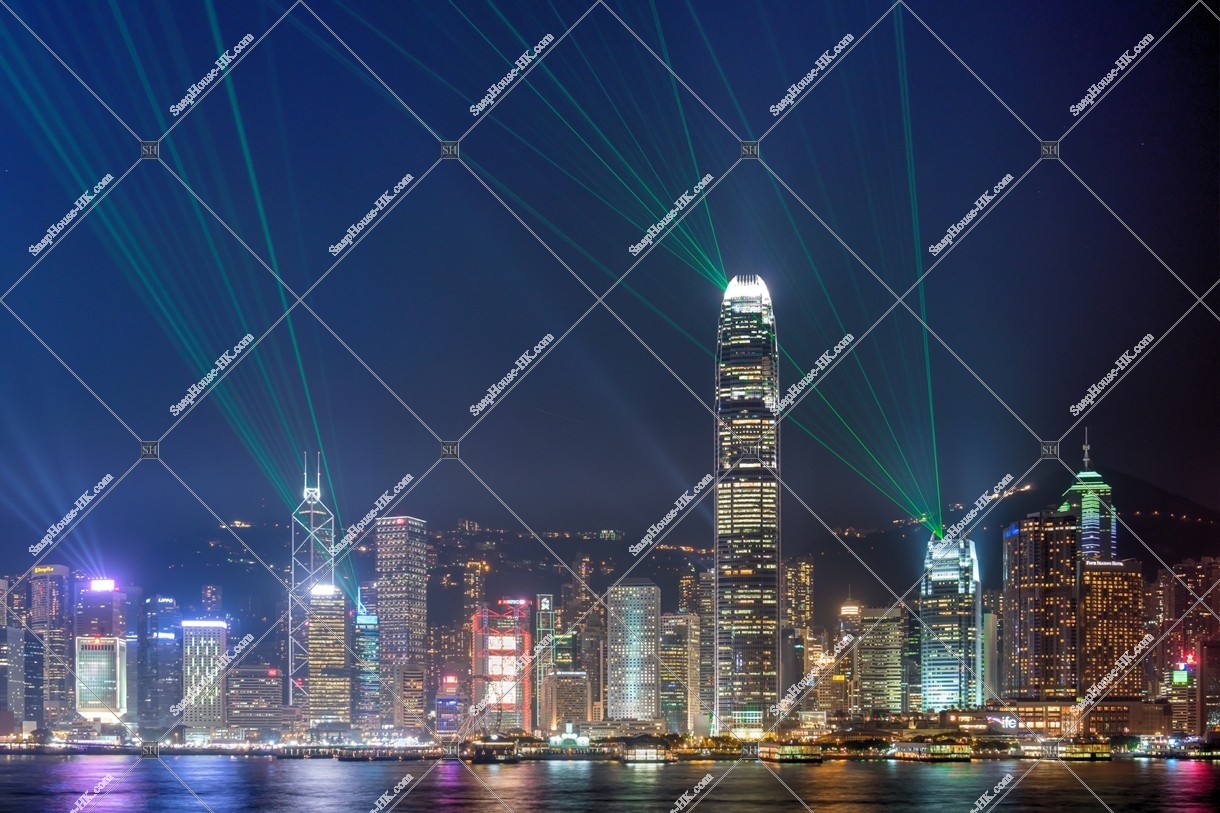 Symphony of Lights in Central area. Many lasers [Landscape]