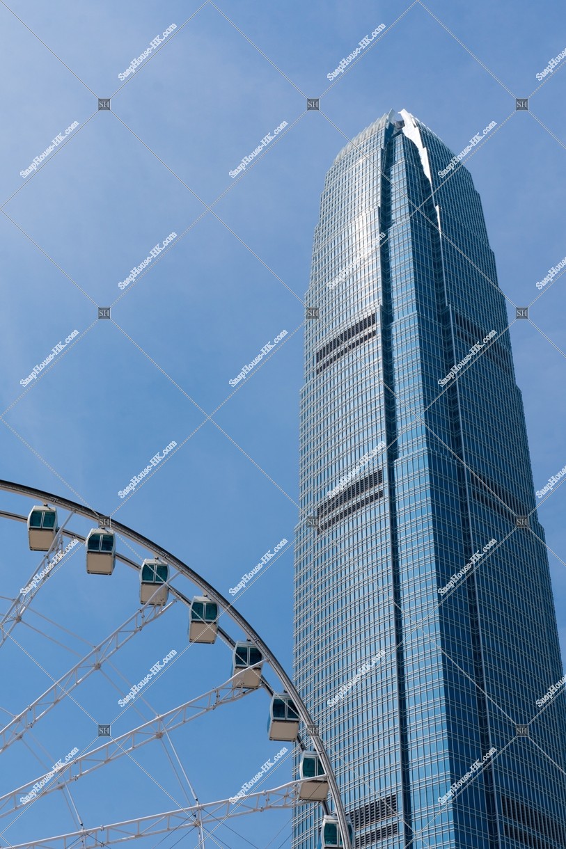 The upper part of ifc2 and the Hong Kong Observation Wheel [Portrait]