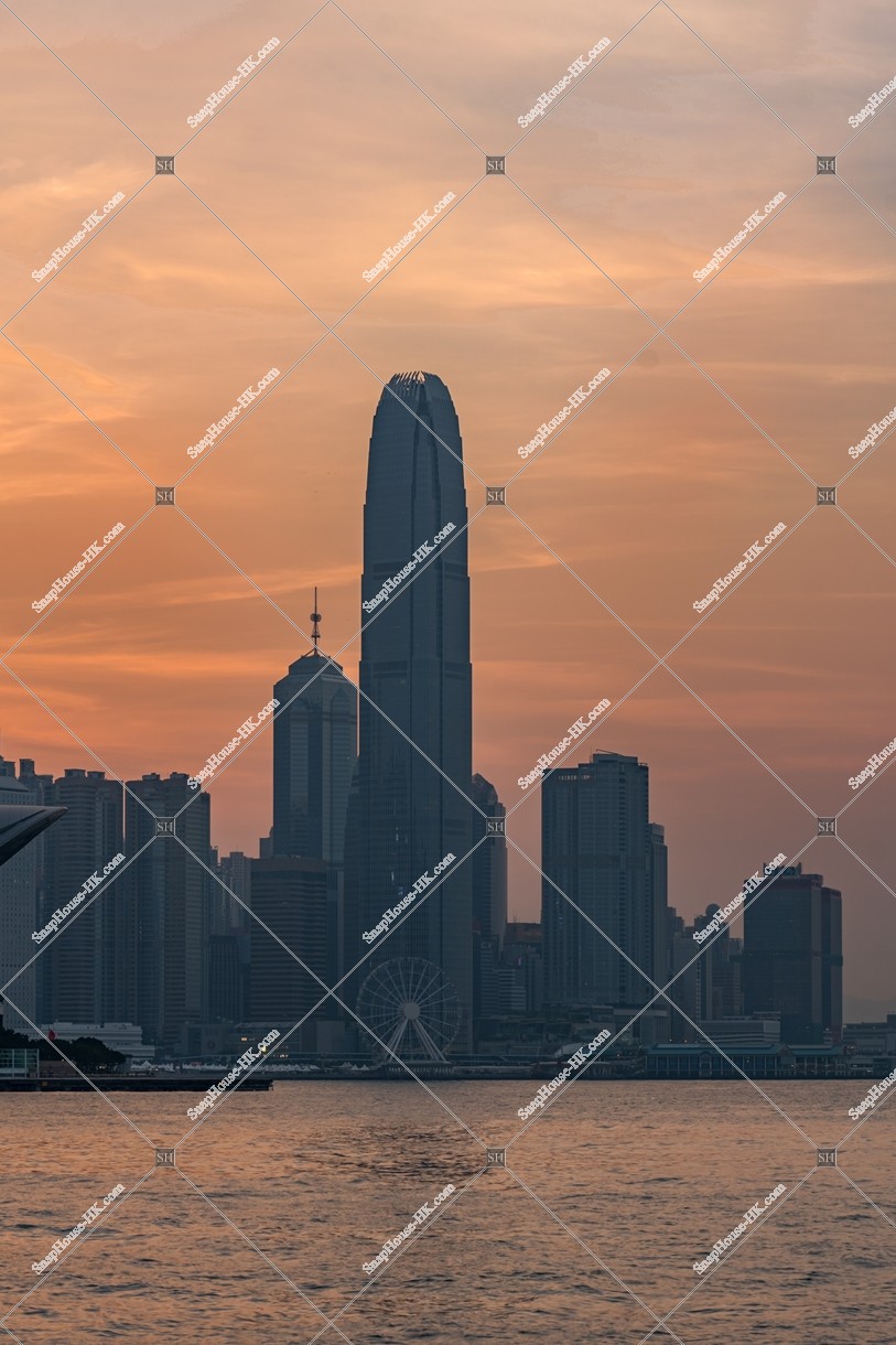 Sunset view of Central [Portrait]