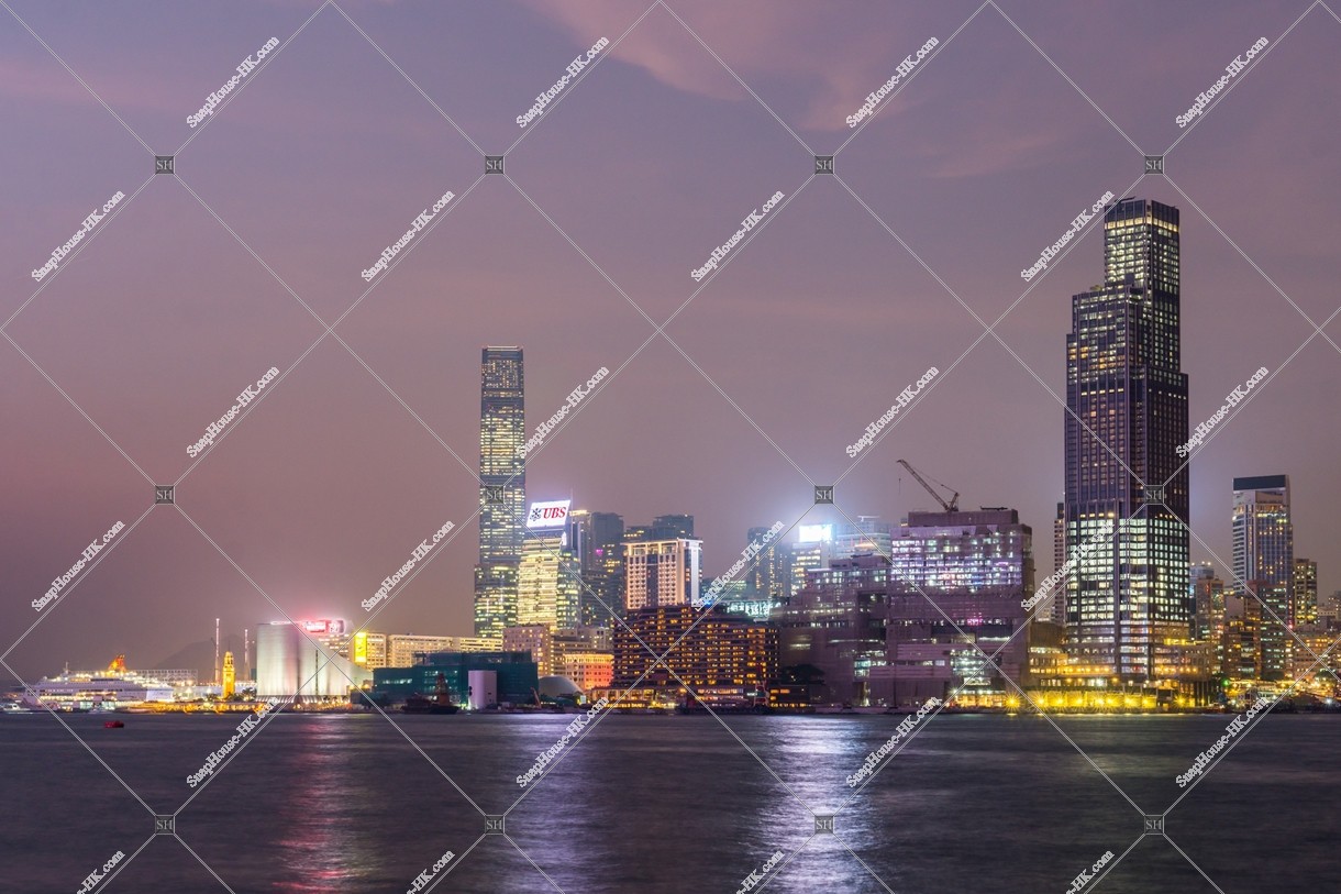 View of Tsim Sha Tsui after the sunset