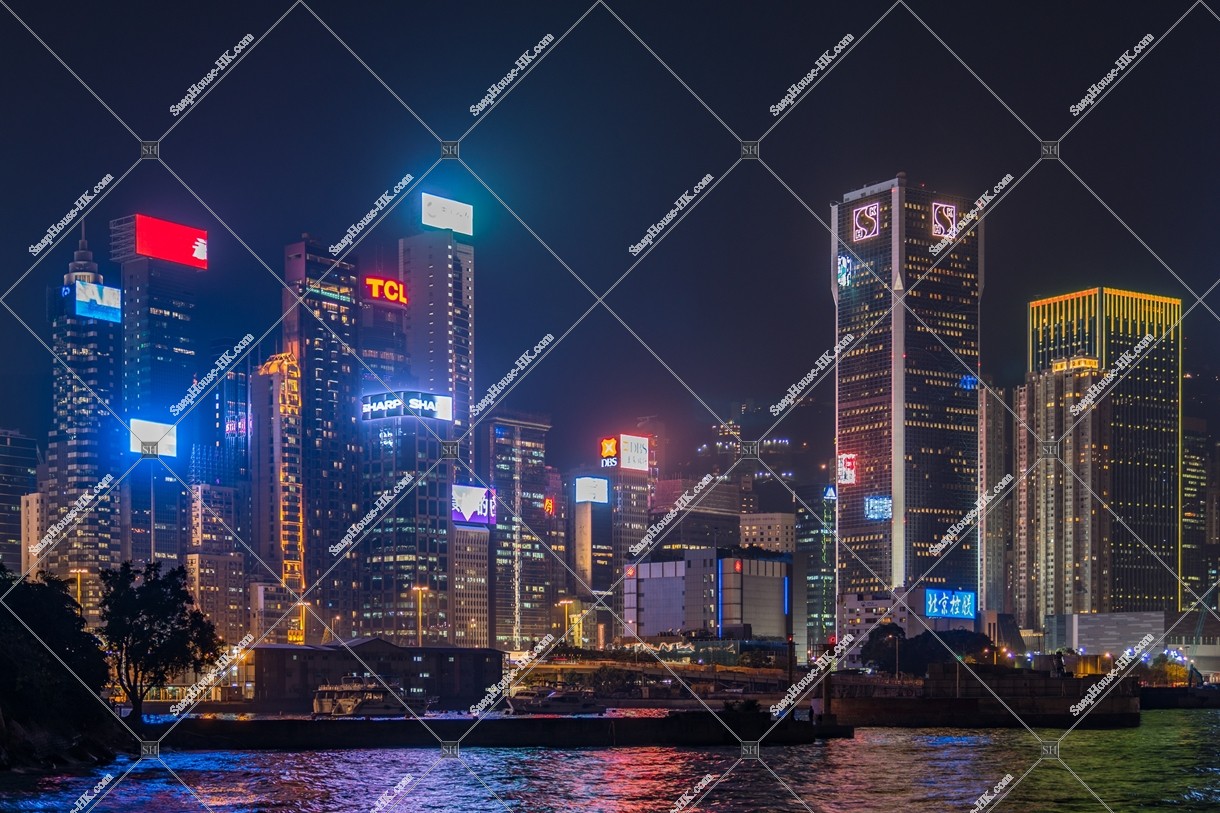 Night view of building at Wan Chai