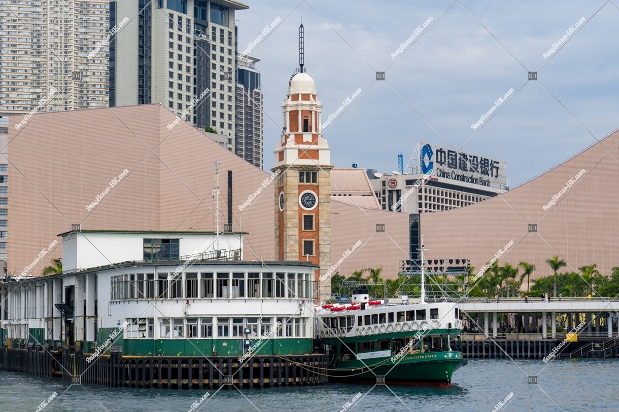 Tsim Sha Tsui Ferry Pier with Hong Kong Clock Tower, No.1