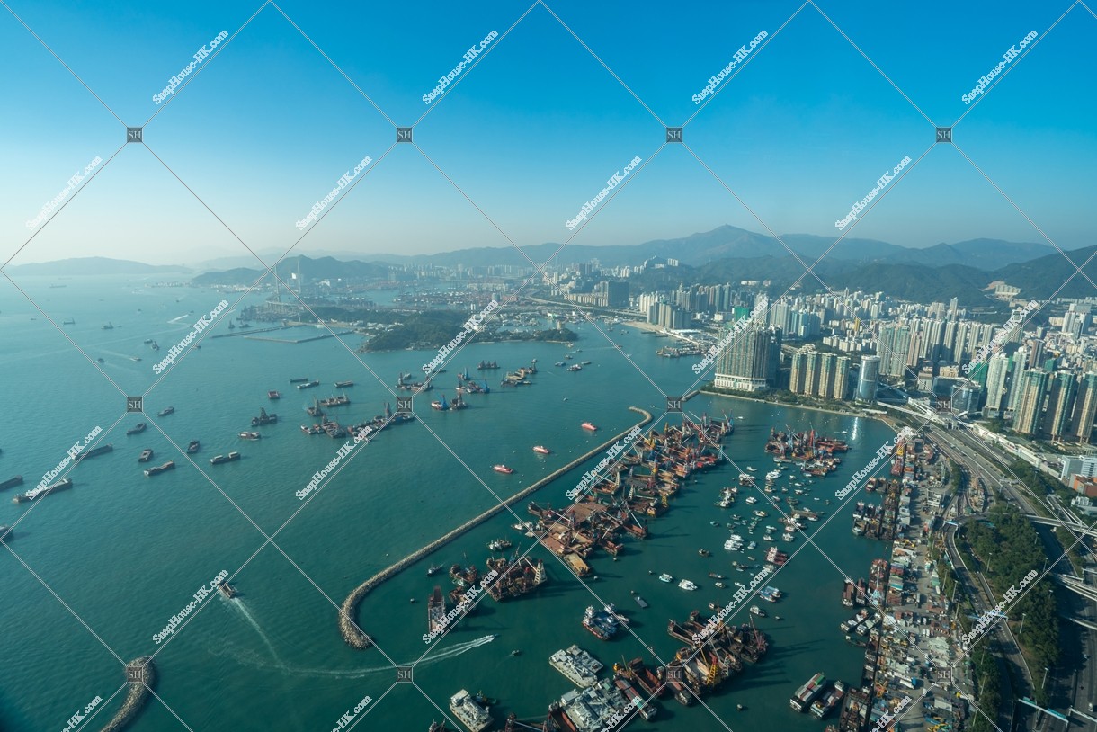 Stonecutters Island and the view of West Kowloon