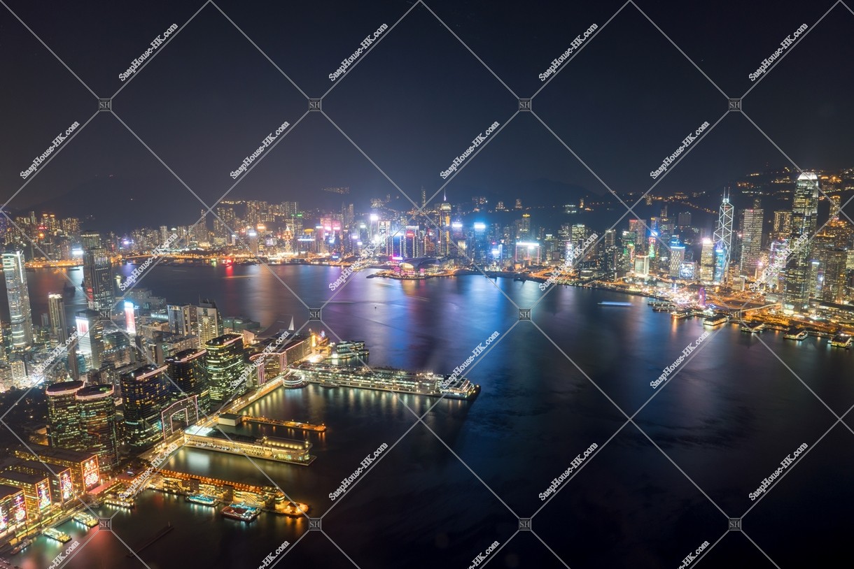 Night view of Tsim Sha Tsui and Hong Kong Island urban area in Kowloon No.2