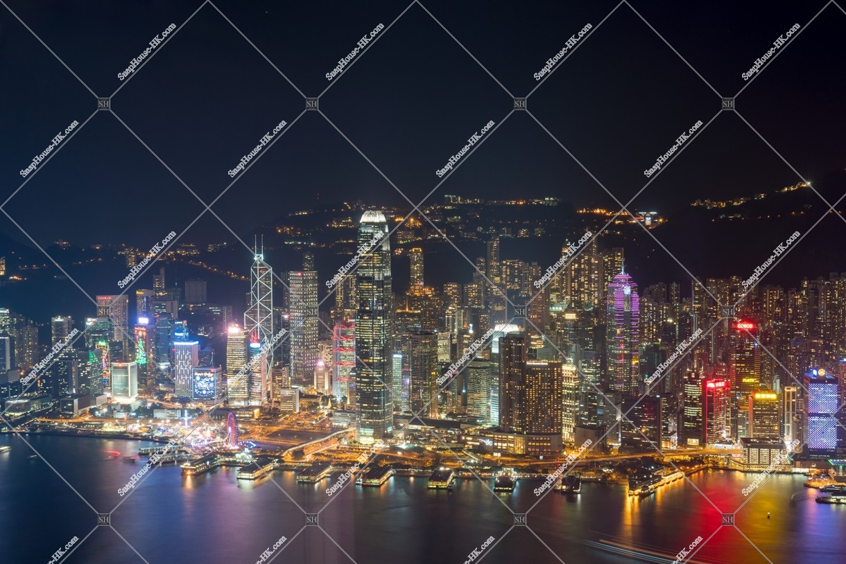 Night view of the high-rise building in Central No.2