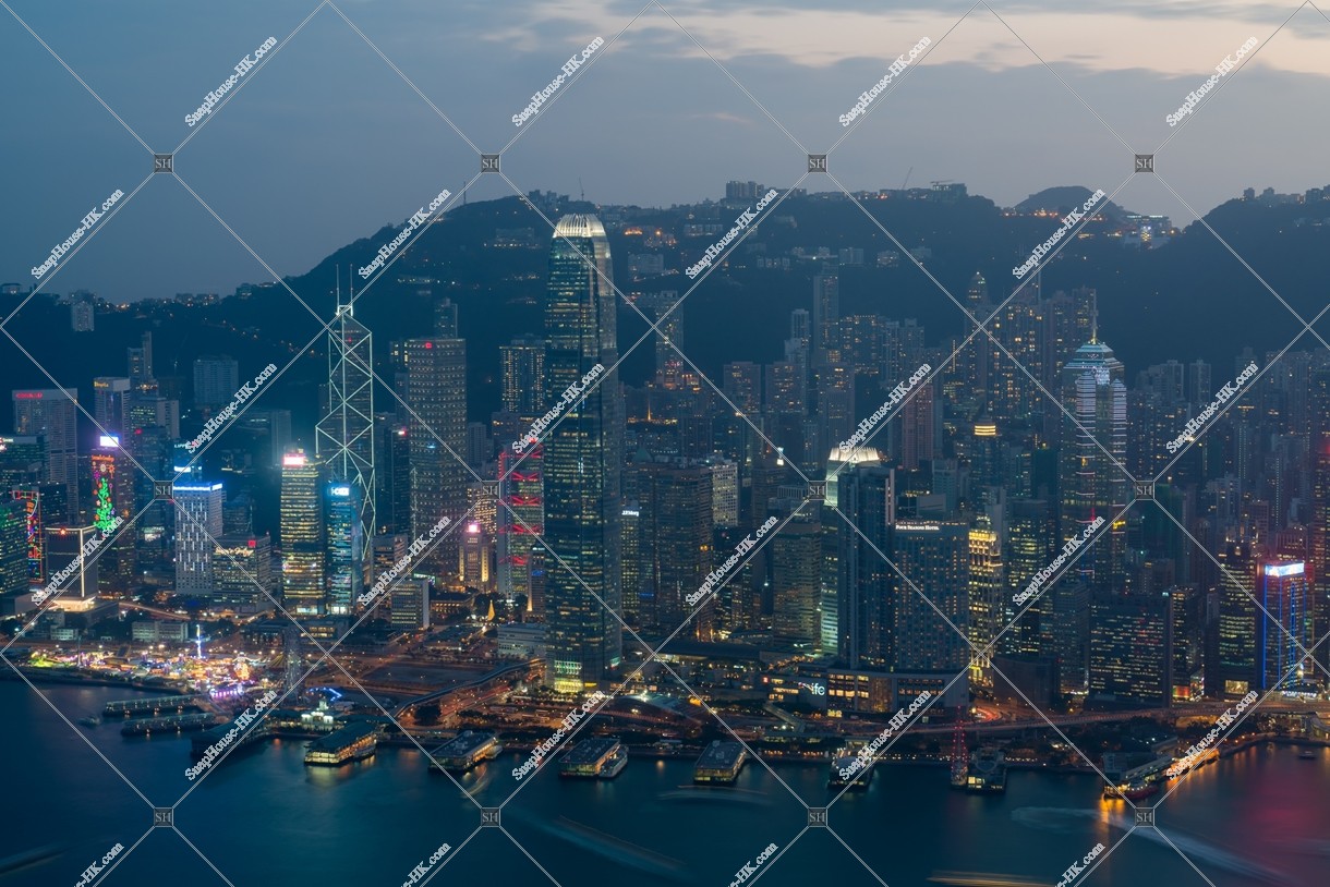 View of Hong Kong Island Central after sunset No.3