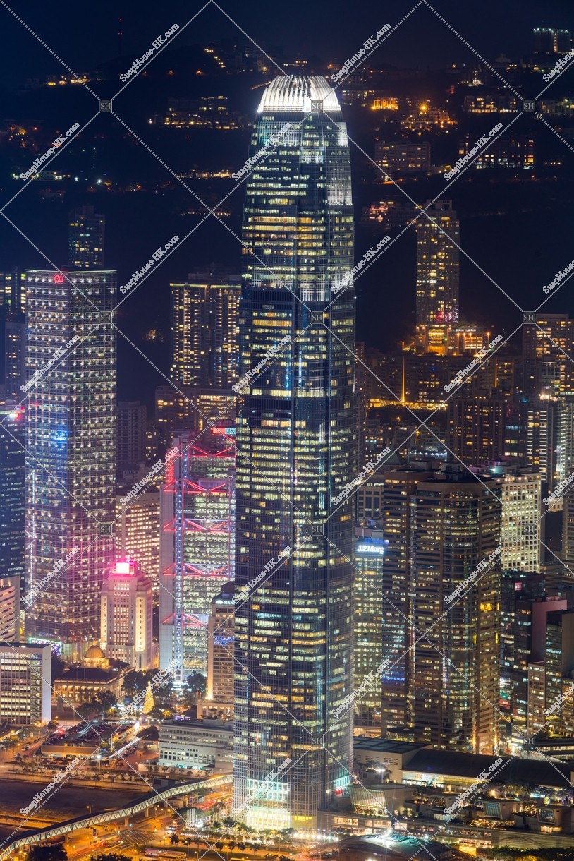 Night view of International Finance Centre 2 