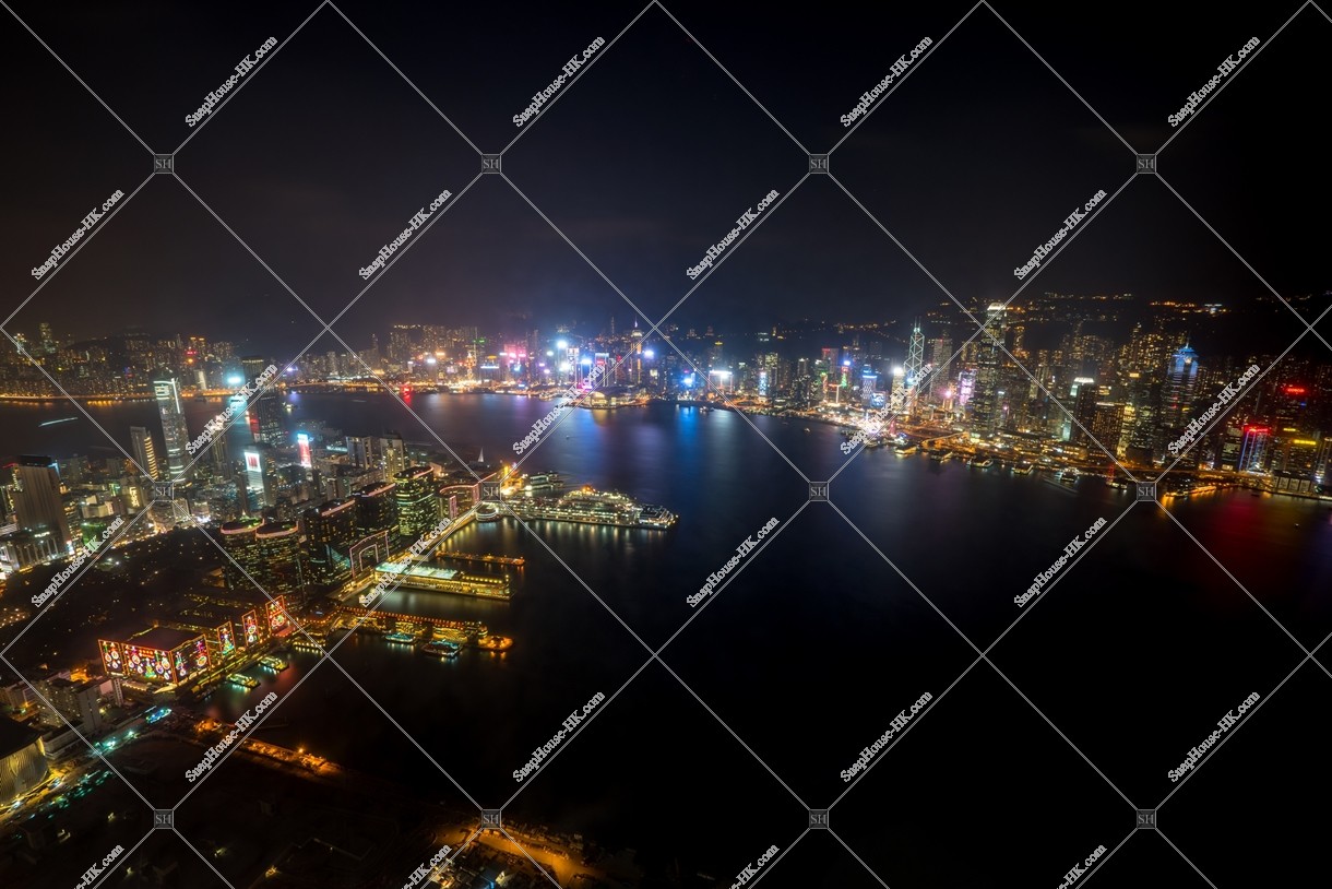 Night view of West Kowloon to Kwai Tsing Container Terminals No.3