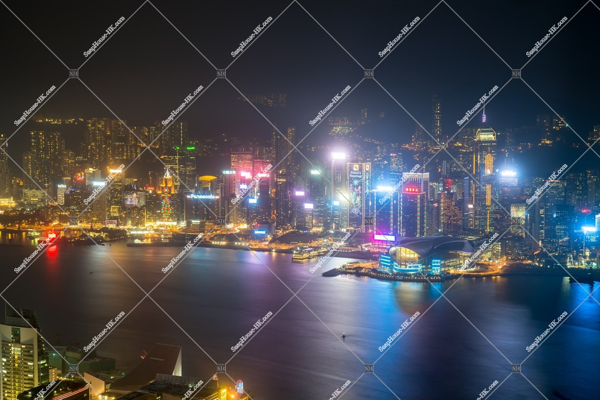 Night view of Wan Chai area