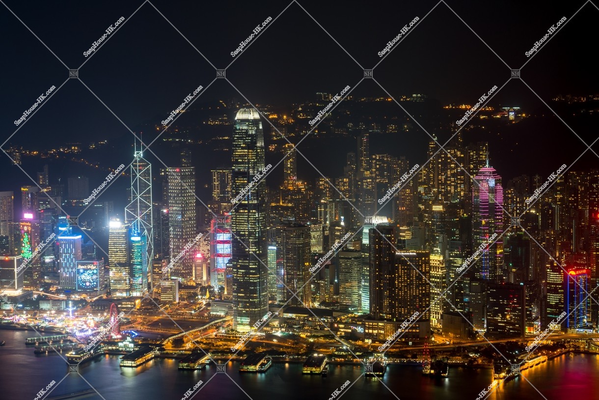 Night View of Central in Hong Kong Island No.2