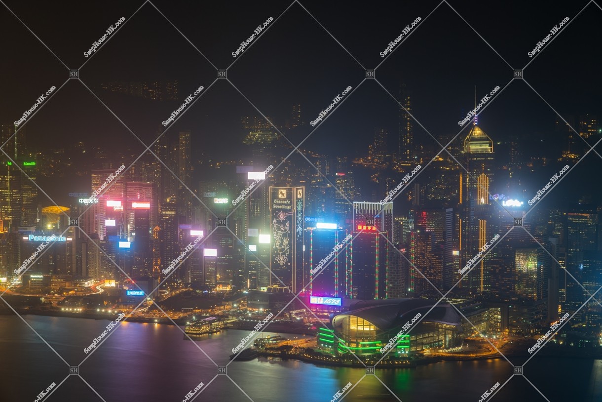 Night view of Wan Chai area