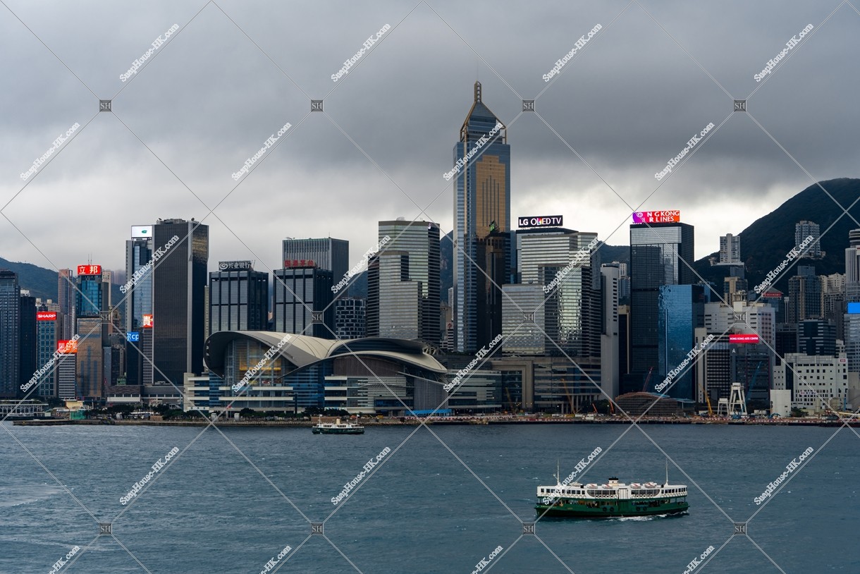 The high-rise buildings at Wan Chai on a cloudy day [Landscape], No.2