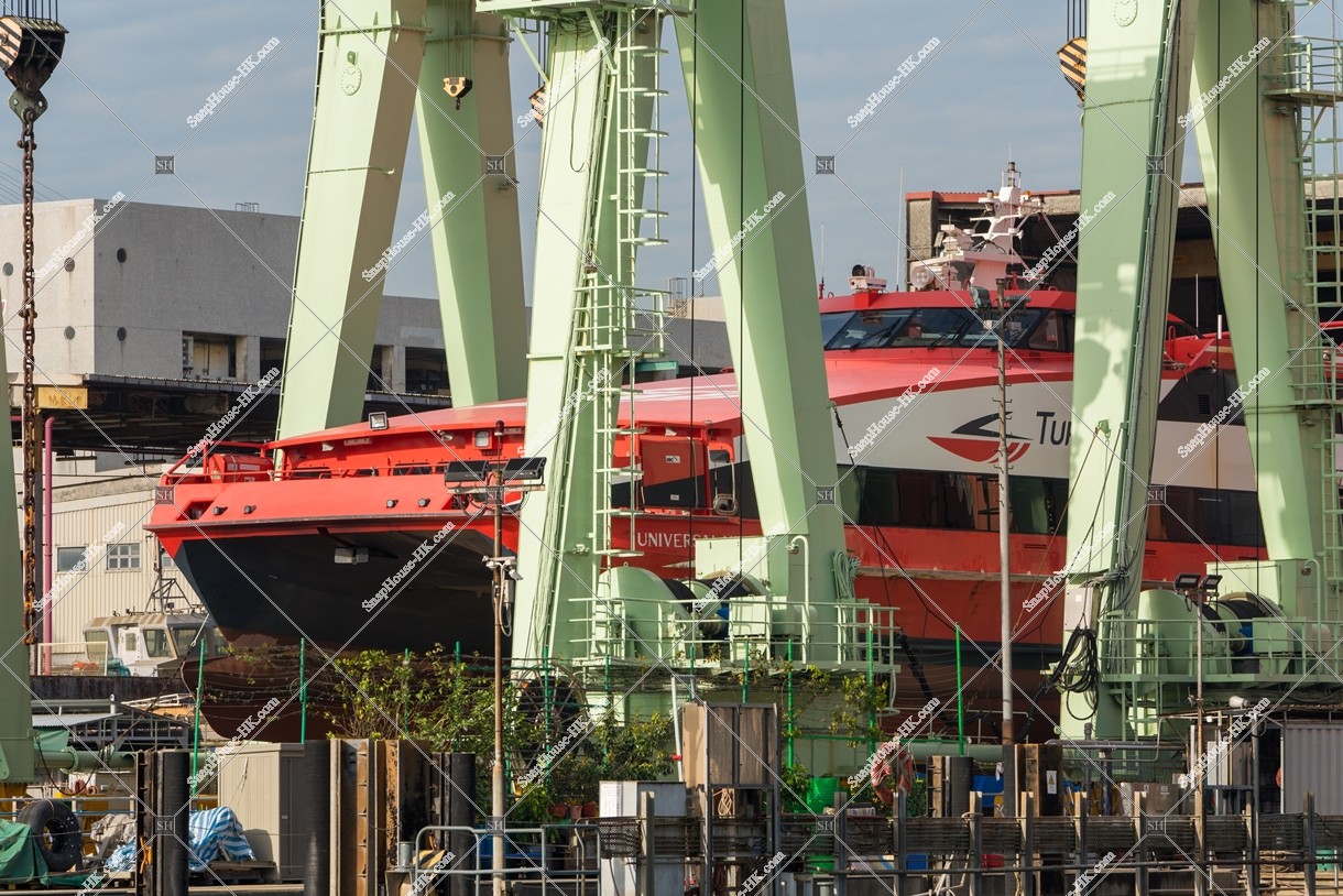 The TurboJet maintained at a dock, No.2