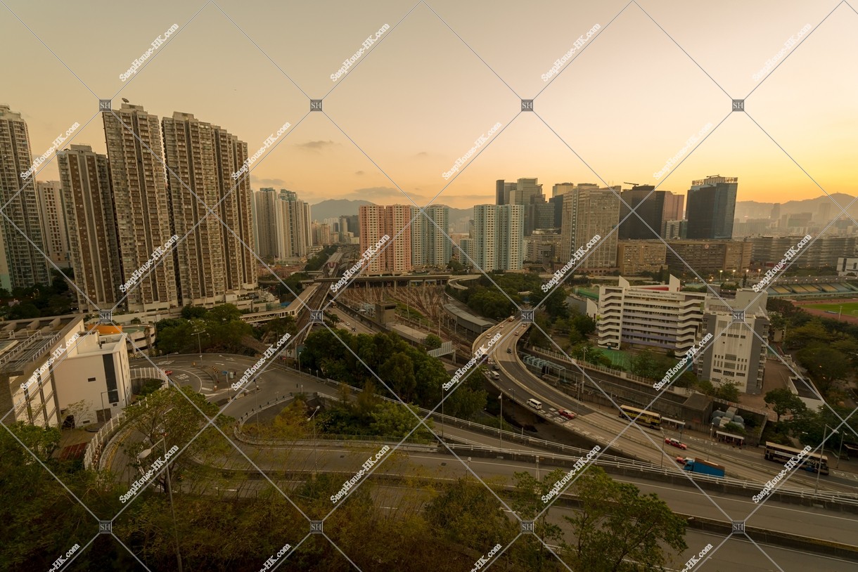 Panorama view of Kowloon Bay in the evening No.2
