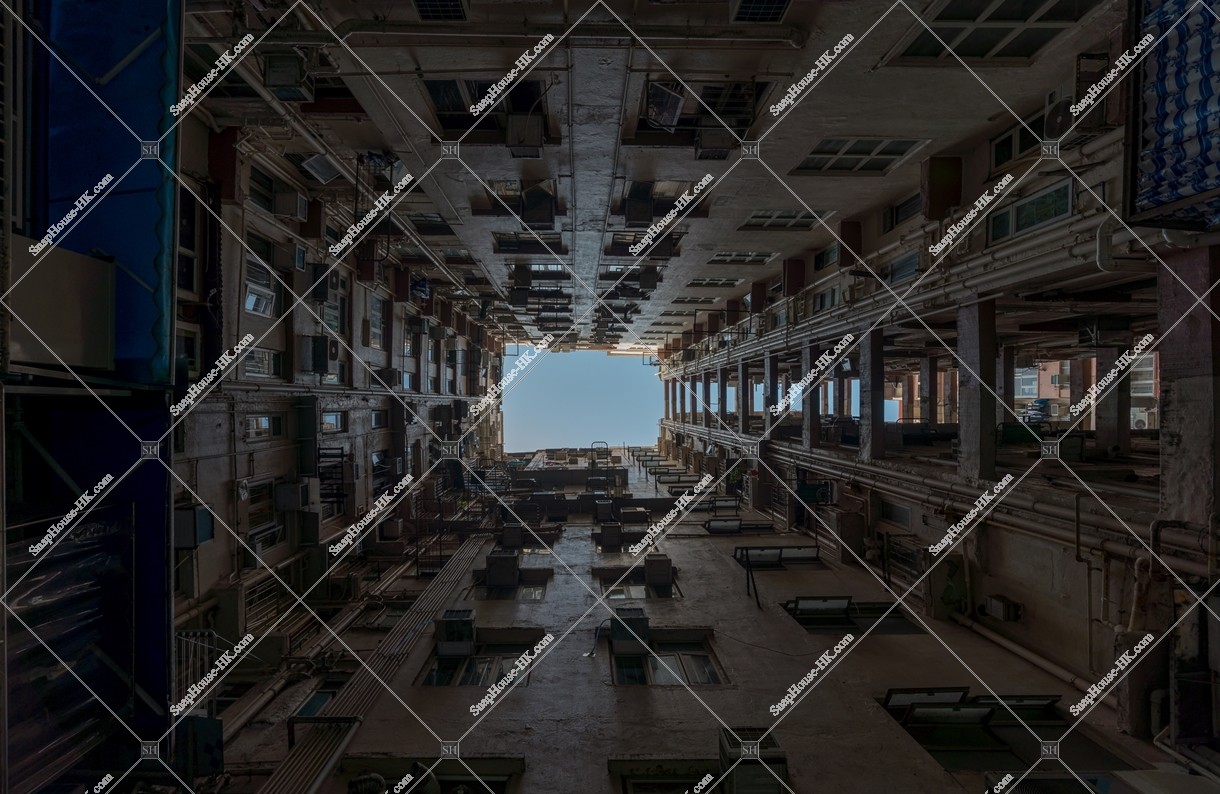 Old building with blue sky, No.1