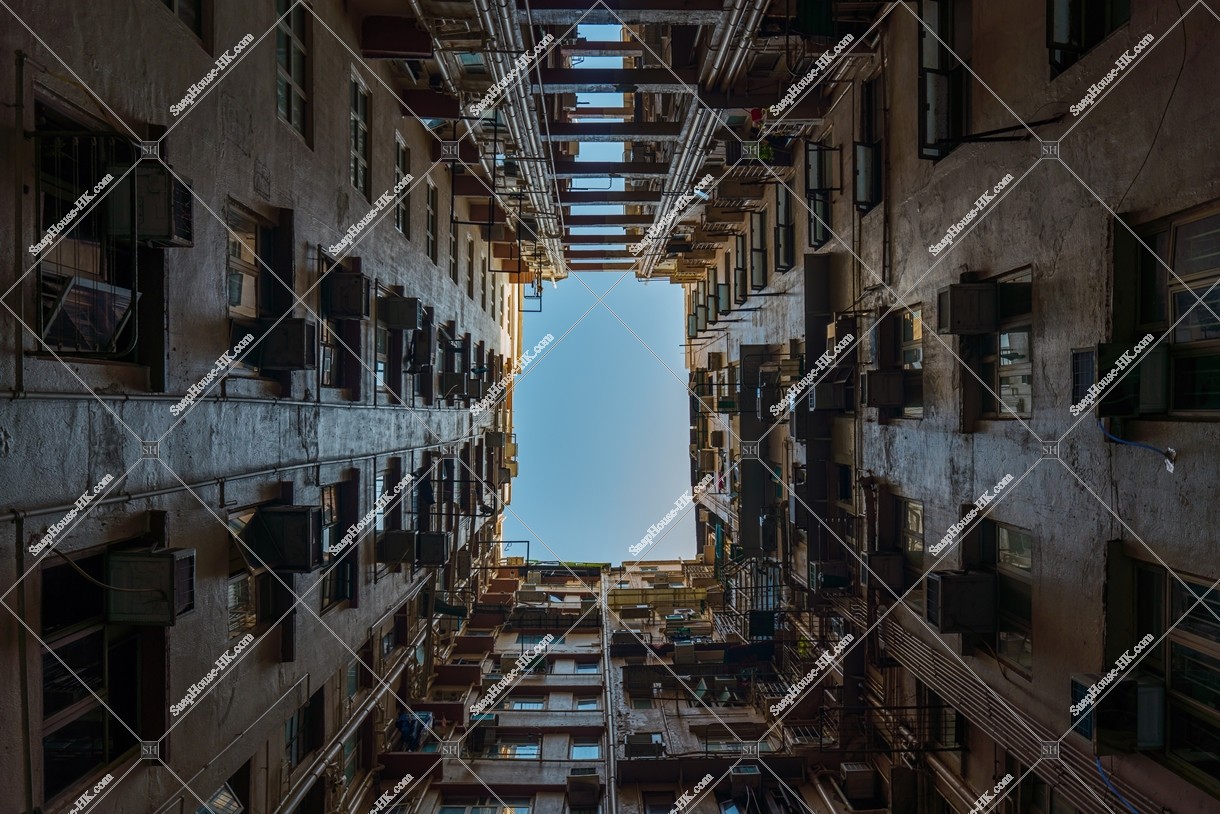 Old building with blue sky, No.3
