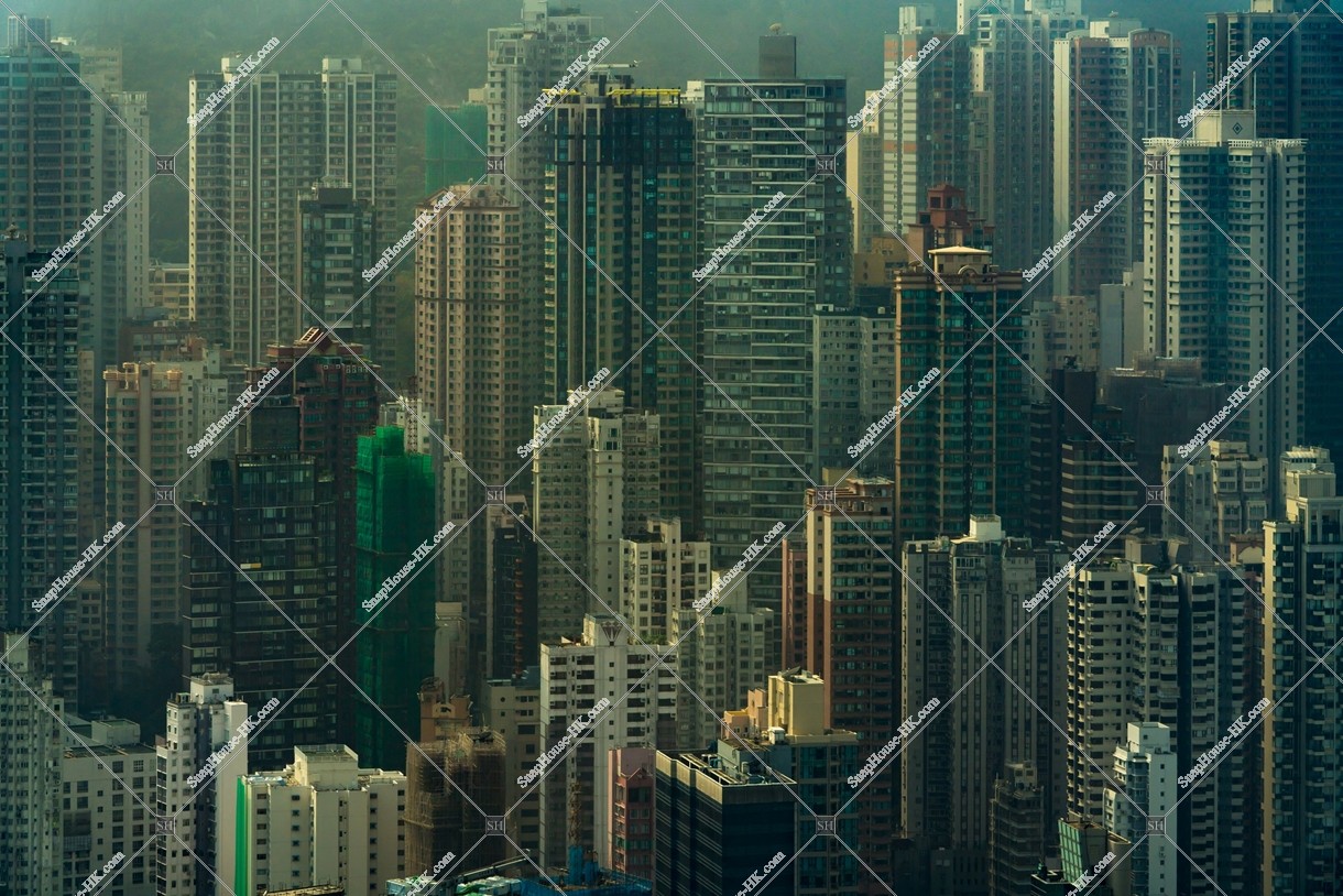 View of a skyscraper at the time of smog, Sheung Wan, No.7