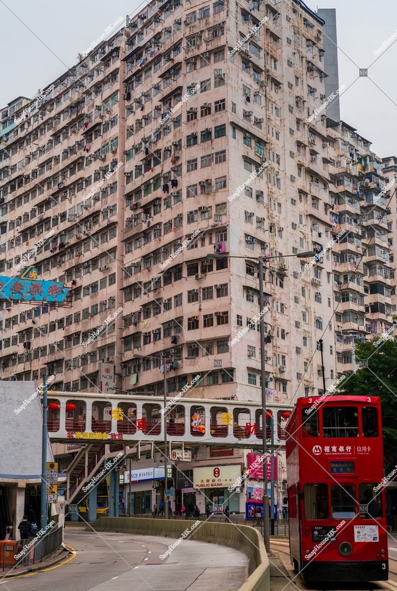 View of Monster Building with Hong Kong Tramway, Quarry Bay, No.1