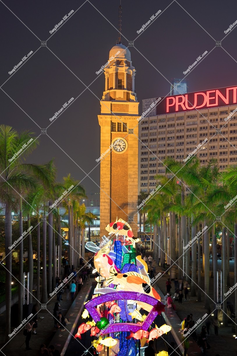 Clock Tower at Chinese New Year, Tsim Sha Teui, No.1