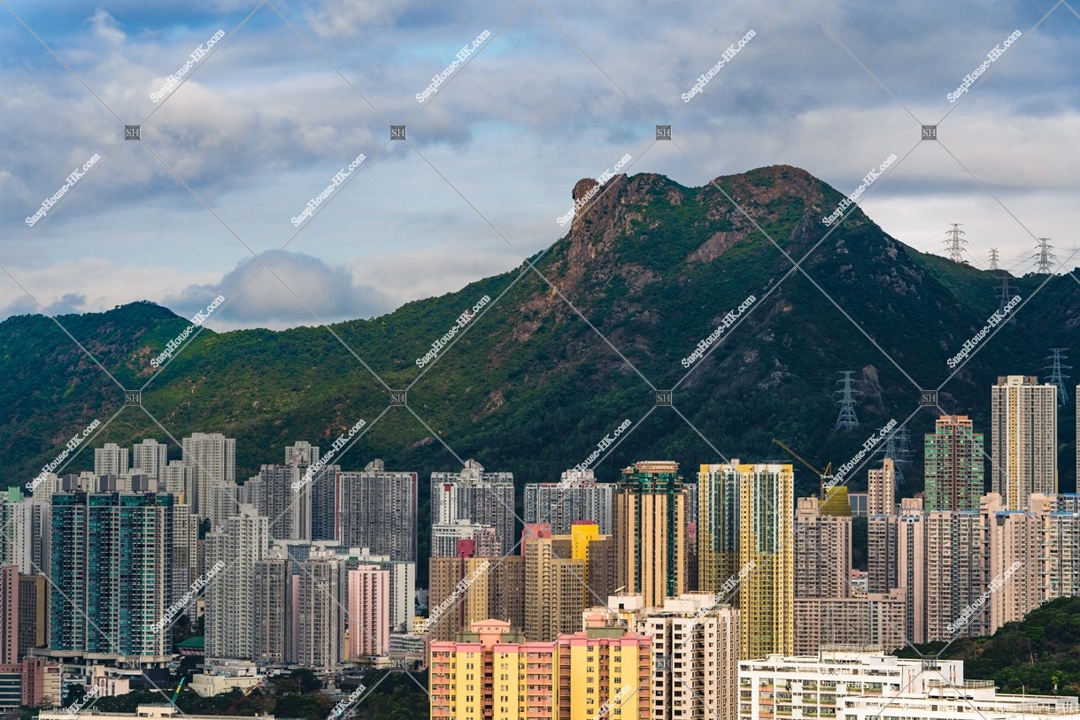 View of Apartments and Lion Rock, Ngau Chi Wan, No.2